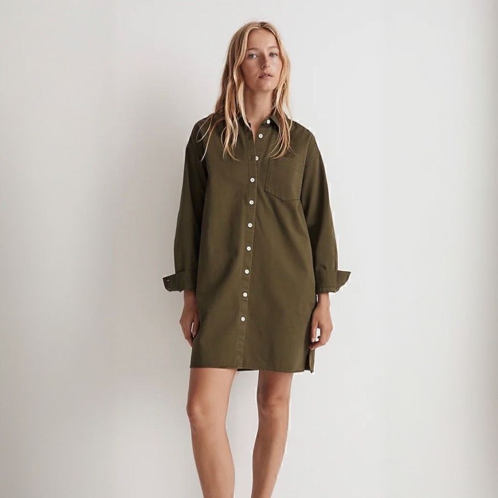 Madewell | Chino Mini Shirtdress